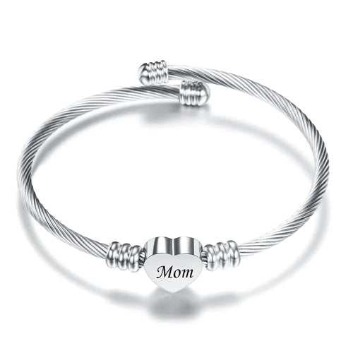 Stainless Steel Braided Mother’s Day Bracelets for Mom